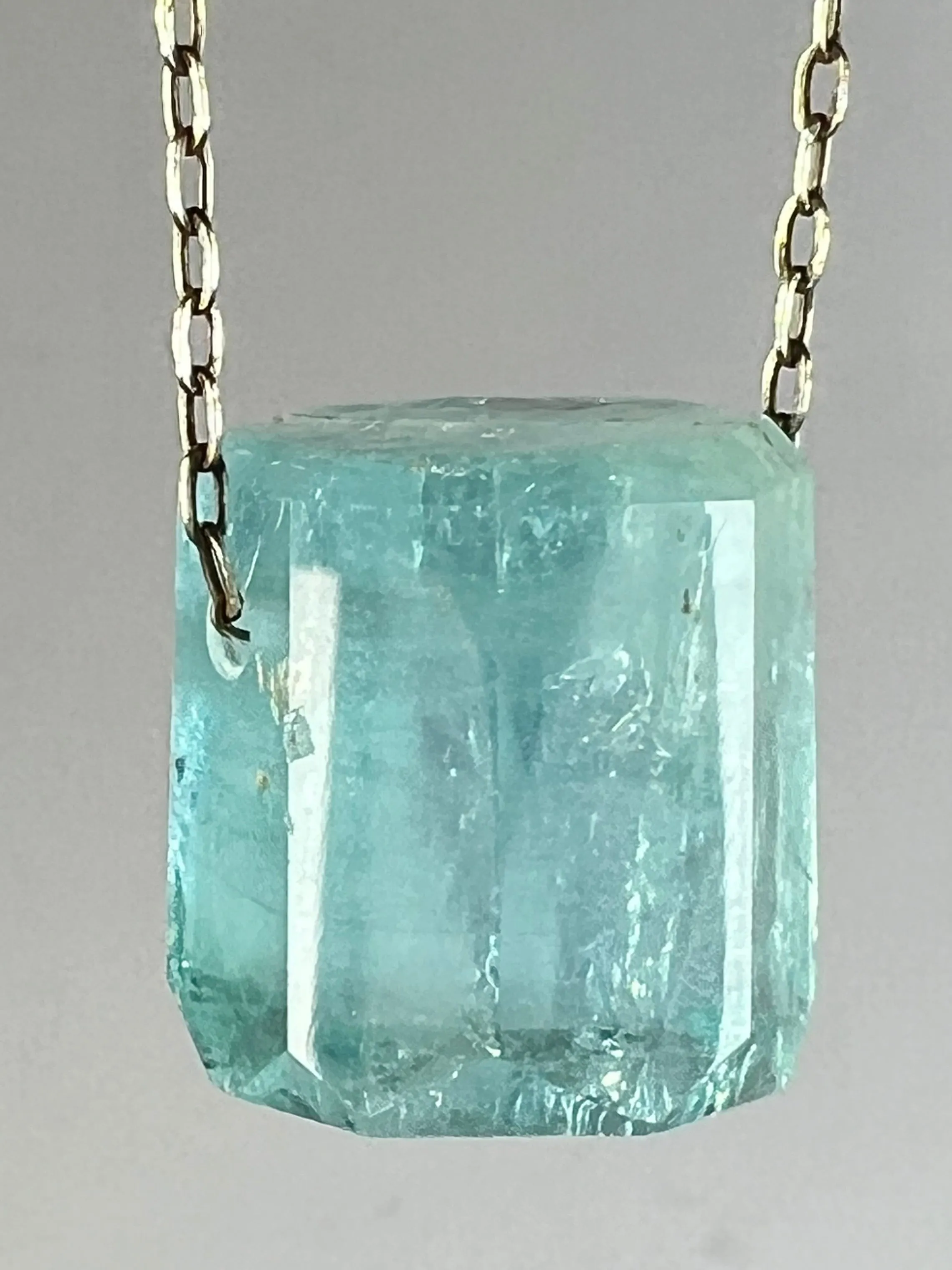 Aquamarine Crystal Necklace